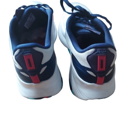 10.5 Saucony PWRrun navy pink gold and gray shoe - Picture 5 of 6